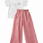 Детски комплект за момиче с дълъг панталон