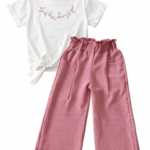 Детски комплект за момиче с дълъг панталон