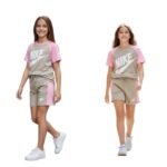 Комплект с къс ръкав за момиче NK